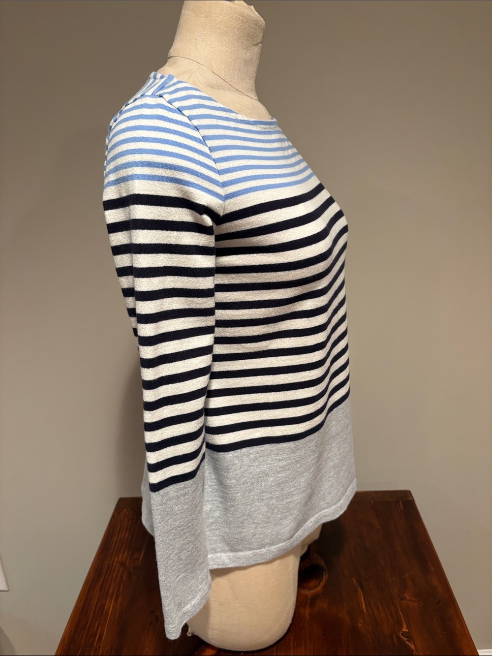 TALBOTS AUTHENTIC TALBOTS TEE - RANDALL STRIPE SIZE P - Picture 5 of 11